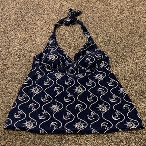 Navy Halter tankini